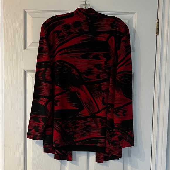 TanJay Vibrant Red and Black Cardigan with attached tank - Picture 6 of 6